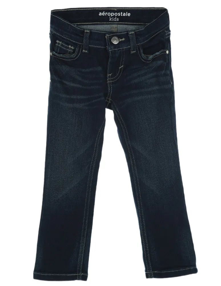 Jeans straight Aéropostale Kids lavado obscuro para niño