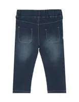 Jeans skinny Mon Caramel lavado obscuro para bebé niño