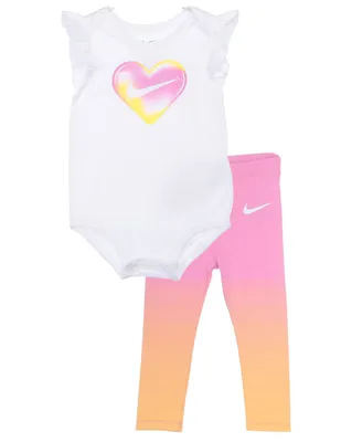 Conjunto legging casual Nike de algodón para niña 2 piezas