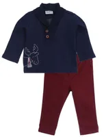 Conjunto pantalón casual Giocare de algodón para niño 2 piezas