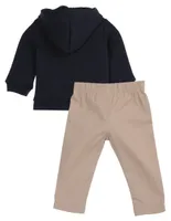 Conjunto pantalón casual Bolo de algodón para niño 2 piezas