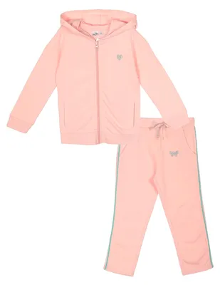 Conjunto pants sudadera regular Mon Caramel con jareta para niña