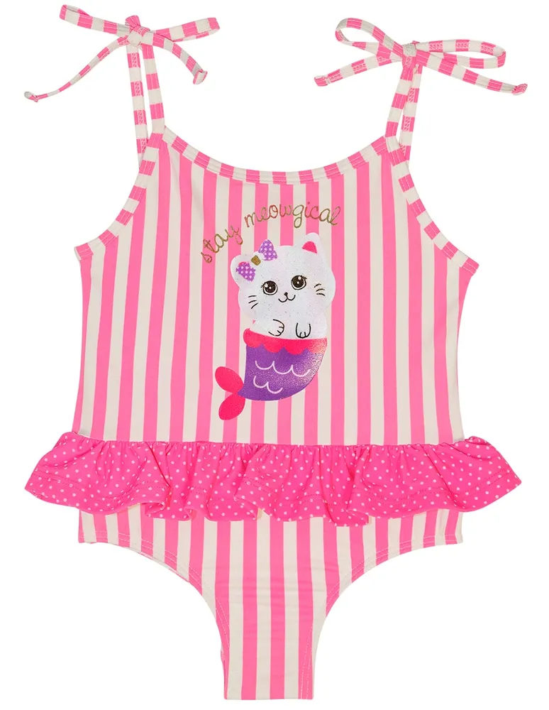 Traje de baño Bolo para niña con amarre