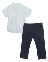 Conjunto pantalón casual Giocare de algodón para niño 2 piezas