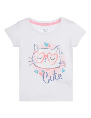 Playera 365 Essential manga corta para bebé niña