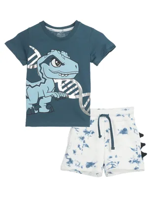 Conjunto short casual Jurassic World de algodón para niño 2 piezas