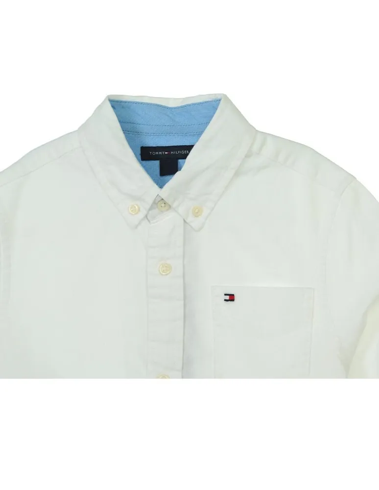 Camisa lisa Tommy Hilfiger algodón para niño