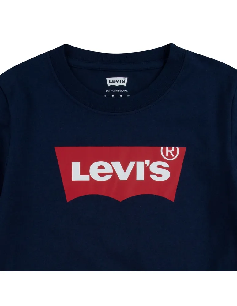 Playera Levi's estampado gráfico manga regular para niño