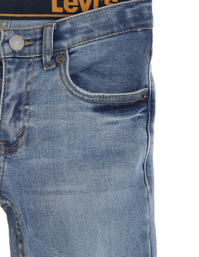 Jeans skinny Levi's 510 lavado claro corte ajustado para niño