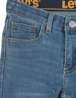 Jeans regular Levi's 510 lavado claro corte skinny para niño