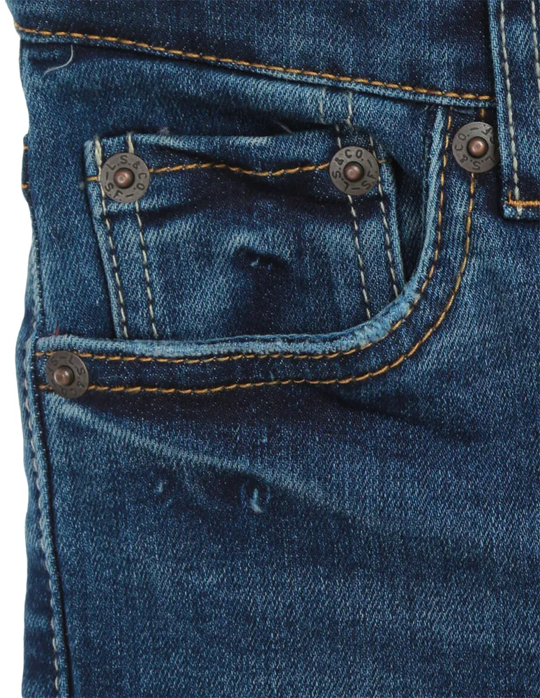 Jeans skinny Levi's 510 lavado stone wash corte ajustado para niño