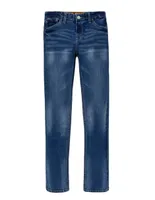 Jeans skinny Levi's lavado sand blast corte cintura para niño