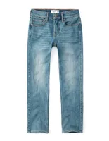 Jeans regular Abercrombie lavado deslavado para niño