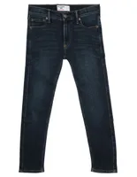 Jeans regular Abercrombie lavado obscuro para niño