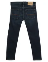 Jeans regular Abercrombie lavado obscuro para niño