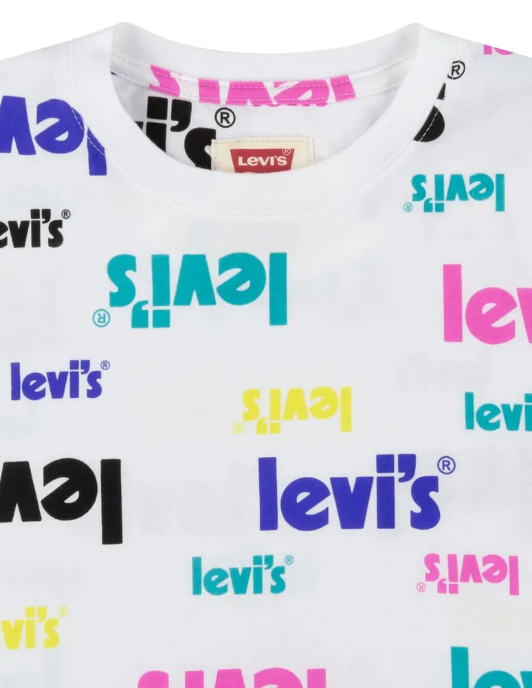 Playera Levi's estampado gráfico manga regular para niño