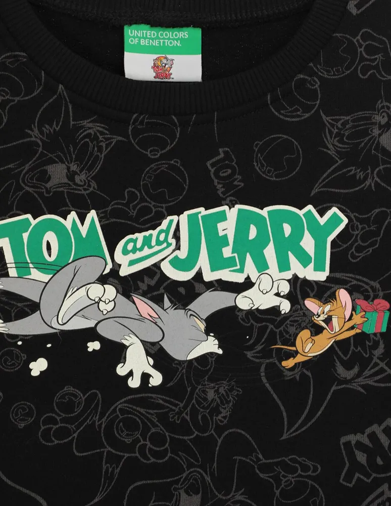 Sudadera Benetton Tom y Jerry para niño