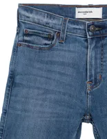 Jeans slim Abercrombie lavado claro para niño