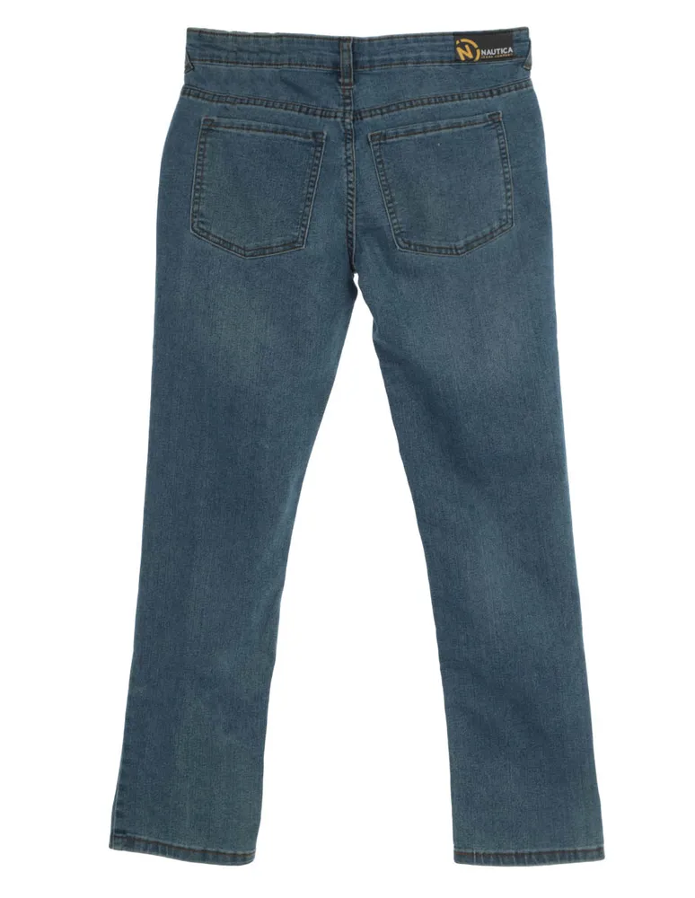 Jeans skinny Nautica lavado obscuro para niño