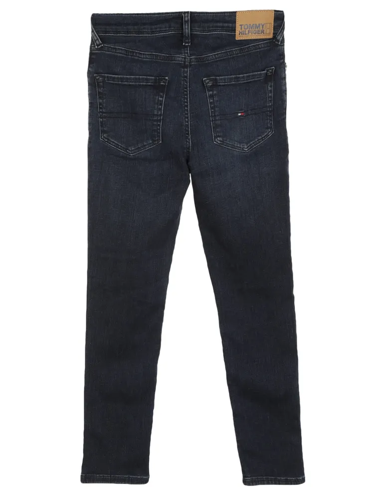 Jeans slim Tommy Hilfiger lavado obscuro para niño