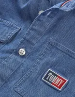 Camisa casual Tommy Hilfiger de algodón manga larga para niño