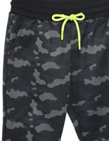 Pantalón deportivo X-10 estampado camuflaje para niño