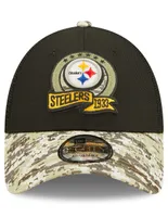 Gorra visera curva snapback New Era Salute To Service 2022 NFL Pittsburgh Steelers unisex infantil