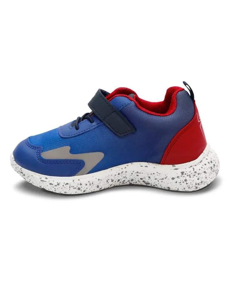 Tenis Niño Spider Man Velcro Marvel Superhéroes Cómdos azul 16.5 Marvel  95704