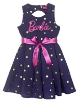 Vestido Barbie sin manga para niña