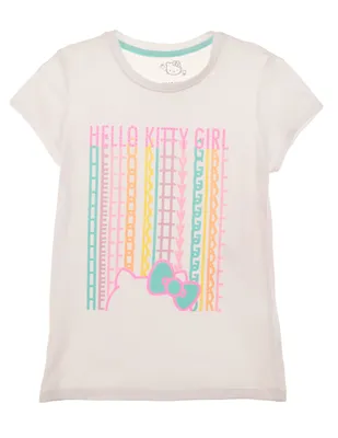 Playera Hello Kitty manga corta para niña