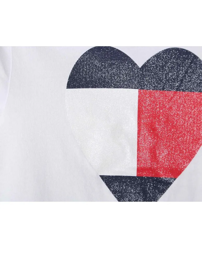 Playera estampada Tommy Hilfiger algodón para niña