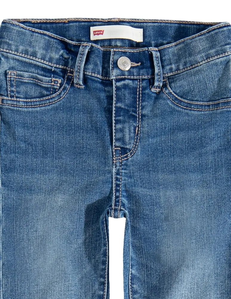 Jeans skinny Levi's lavado deslavado corte cintura para niña
