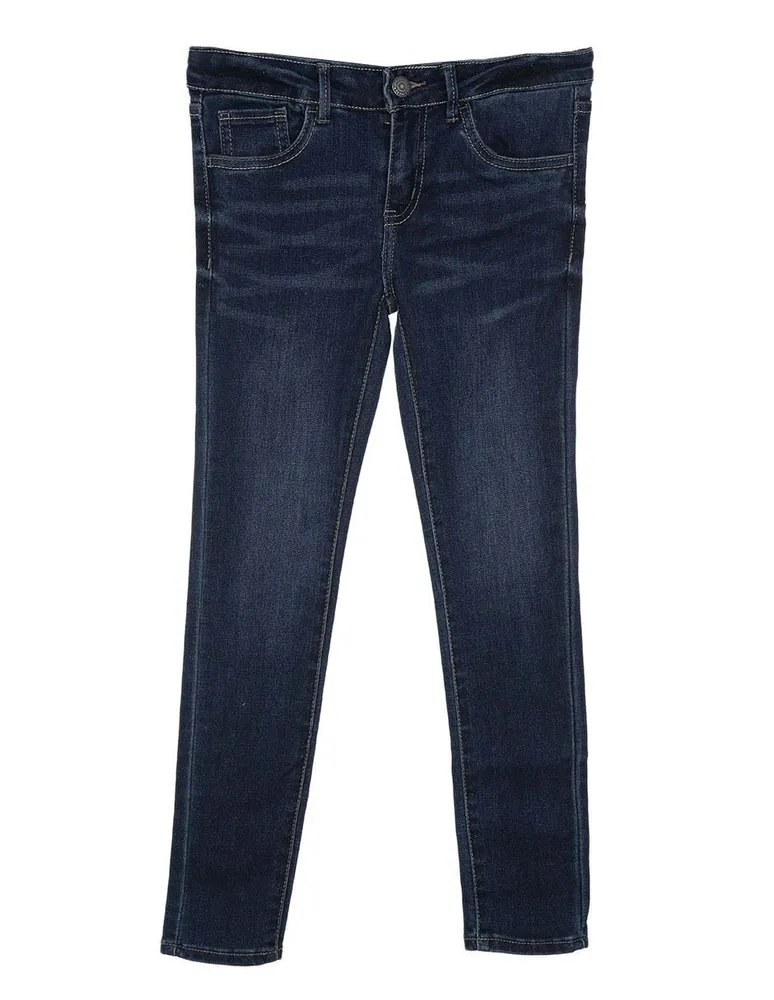 Jeans skinny Levi's 710 lavado stone wash corte ajustado para niña