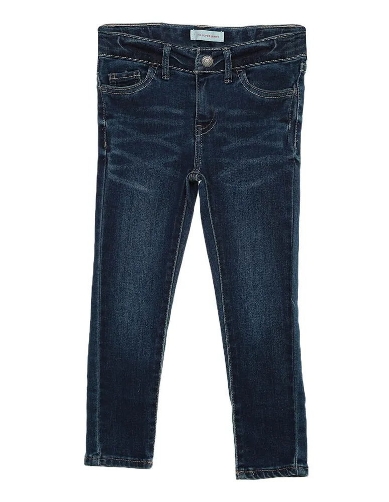 Jeans skinny Levi's 710 lavado oscuro corte cadera para niña