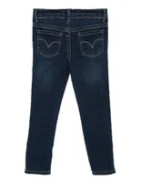 Jeans skinny Levi's 710 lavado oscuro corte cadera para niña