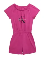 Jumpsuit Calvin Klein de algodón estampado logo para niña