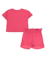 Conjunto short casual Benetton de algodón para niña 2 piezas