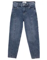 Jeans straight Abercrombie lavado claro para niña
