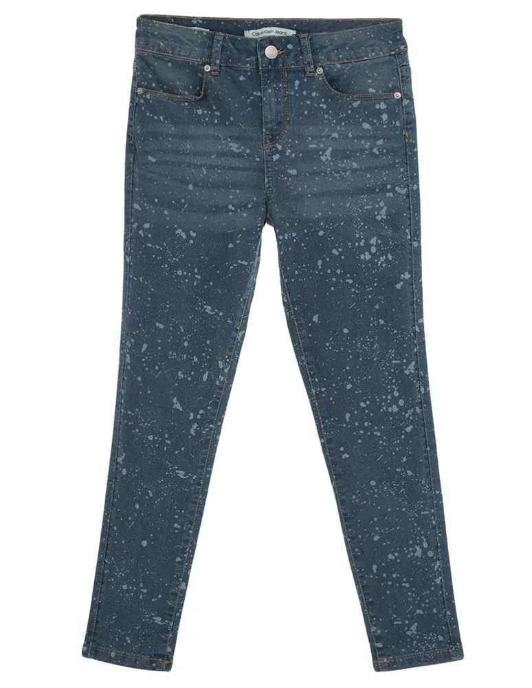 Jeans skinny Calvin Klein lavado claro para niña