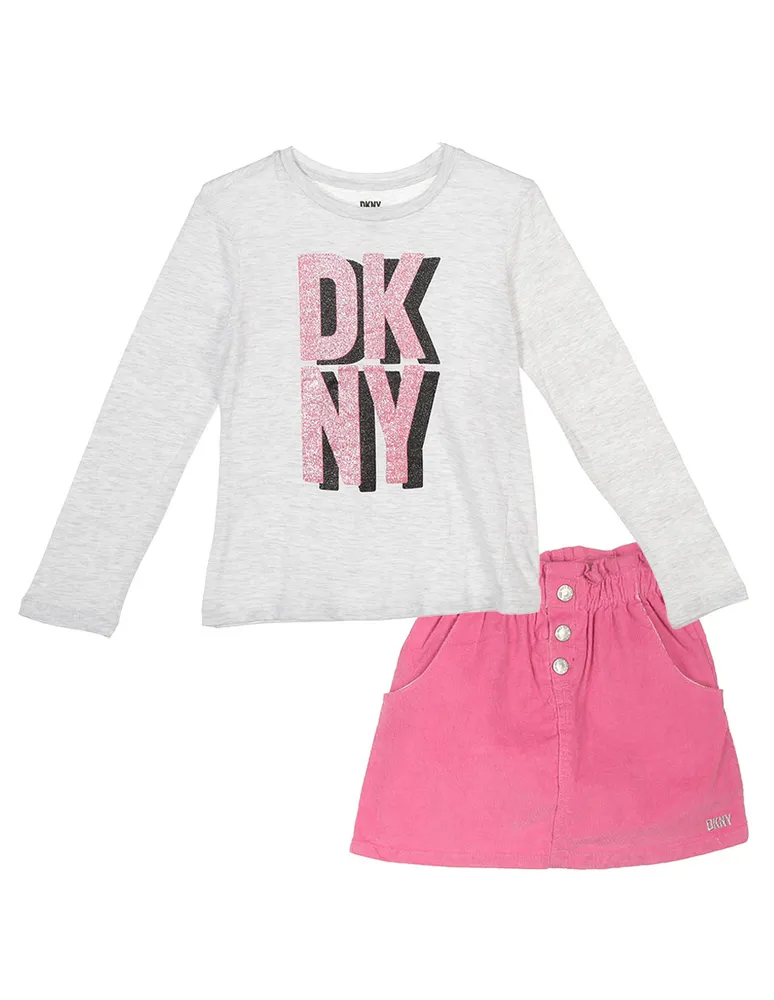 Conjunto falda DKNY de algodón para niña