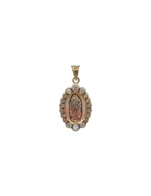 Medalla irregular Sini Vigen de Guadalupe de oro 14 k