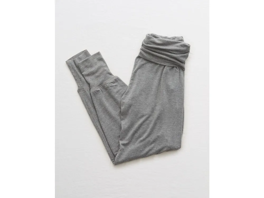 AERIE Pantalón pijama Aerie gris jaspeado