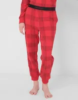 Pantalón pijama Calvin Klein estampado a cuadros para mujer