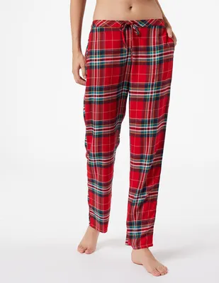 Pantalón pijama ETAM estampado a cuadros de algodón