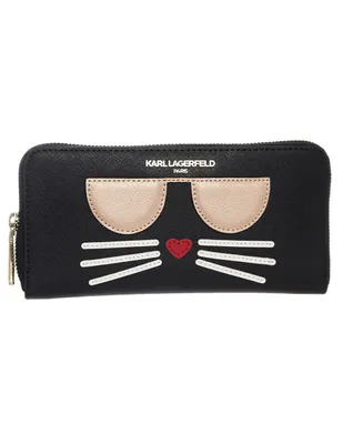 Cartera Karl Lagerfeld Paris saffiano con logotipo