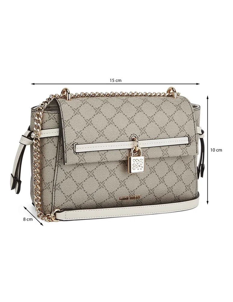 Bimba y Lola: Bolso Crossbody gris lisa Mujer