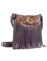 Bolsa crossbody Angelozano Marisol Cincelada de piel para mujer