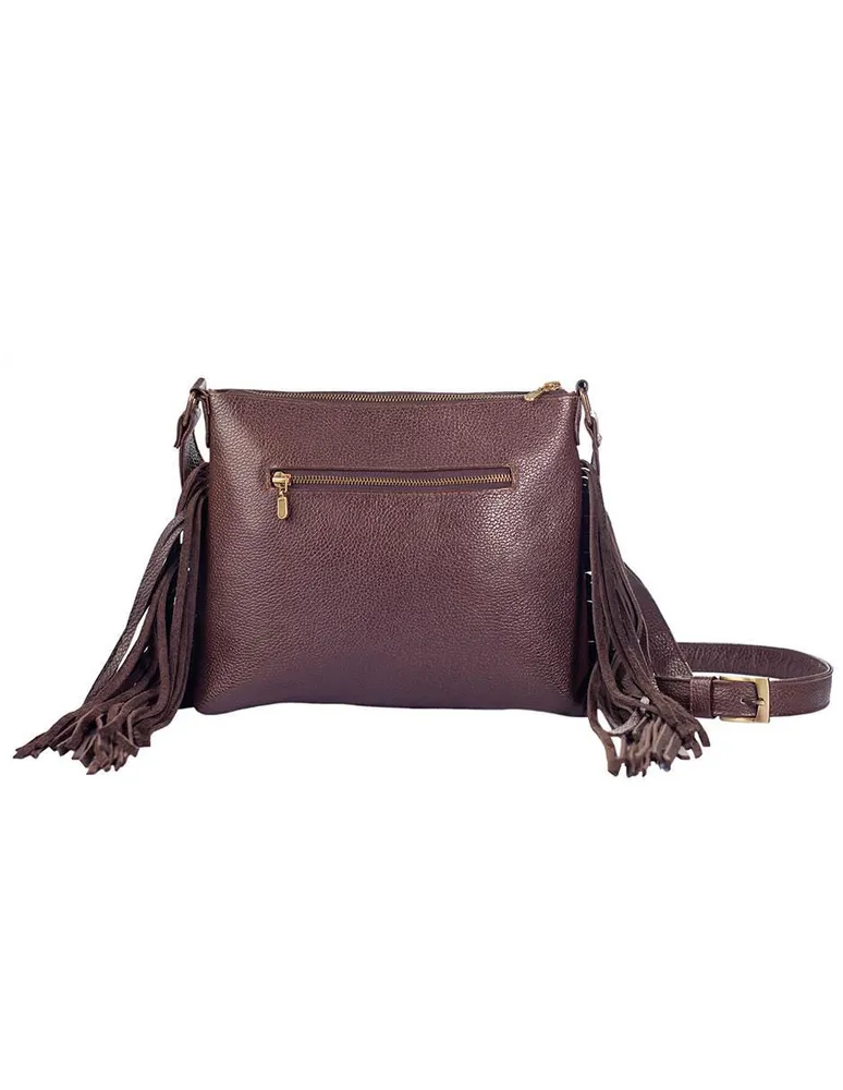 Bolsa crossbody Angelozano Catalina Cincelada Pelo de piel para mujer