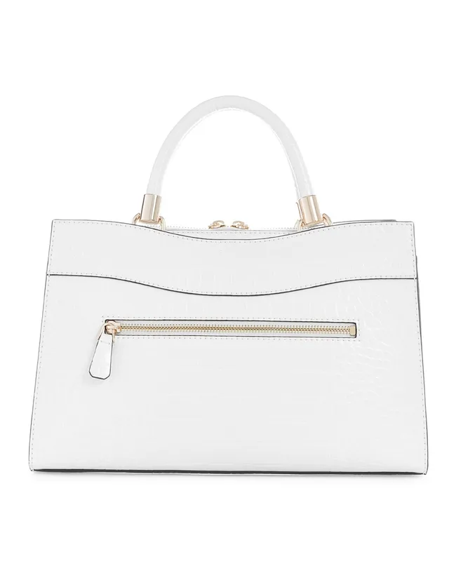 Guess: Bolso Satchel blanco Enisa Mujer | El Palacio de Hierro