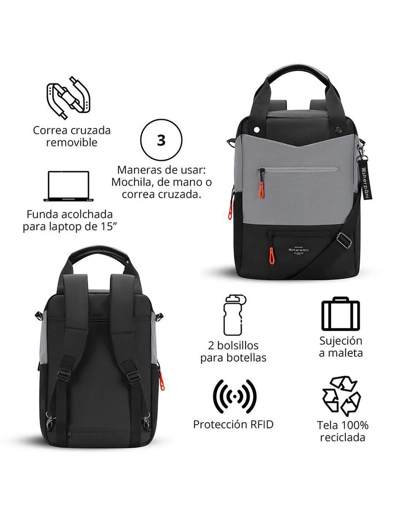 Mochila con portalaptop Sherpani Camden impermeable para mujer